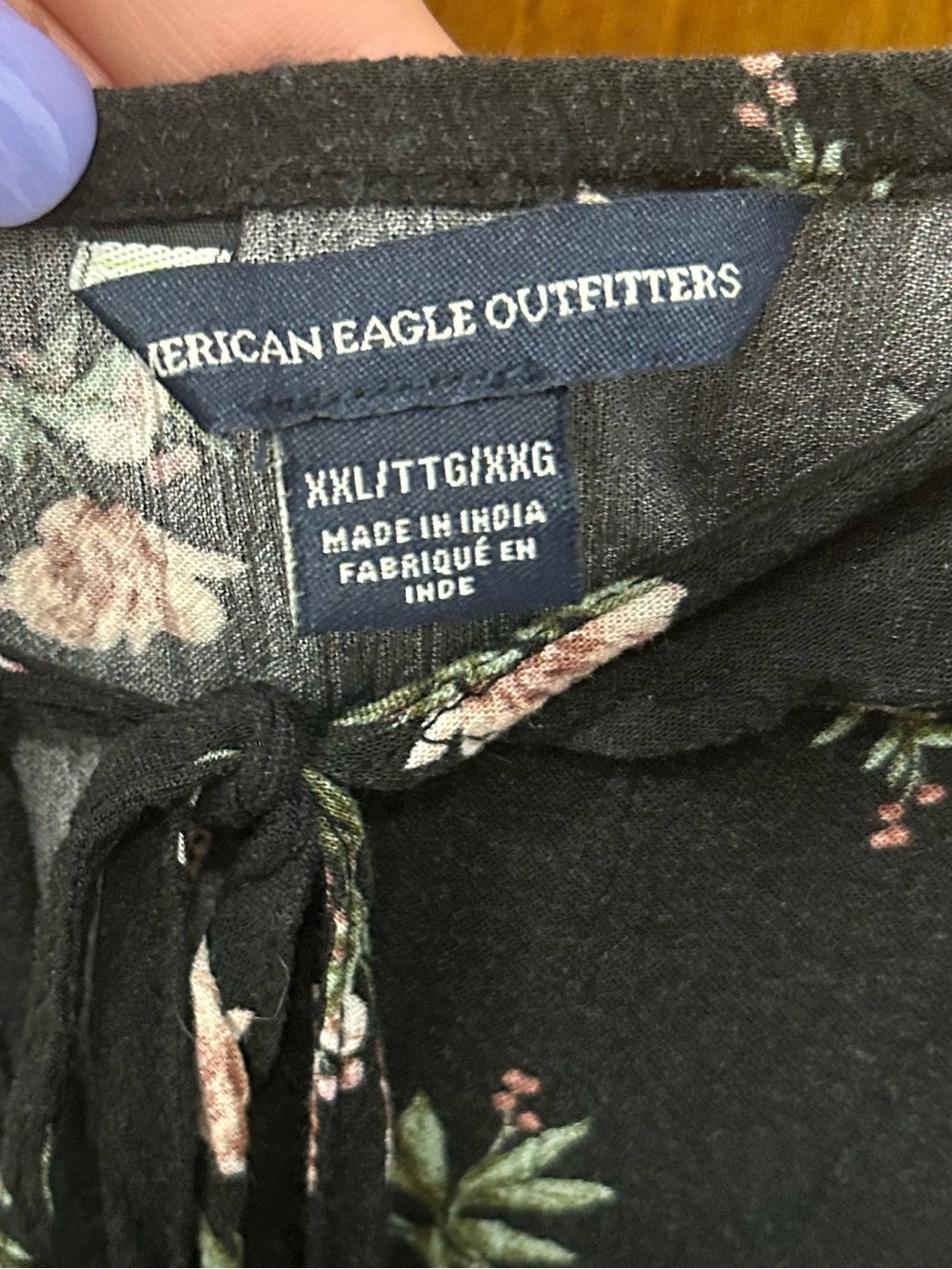 American Eagle Outfitters Black Floral Dress - Picture 3 of 5